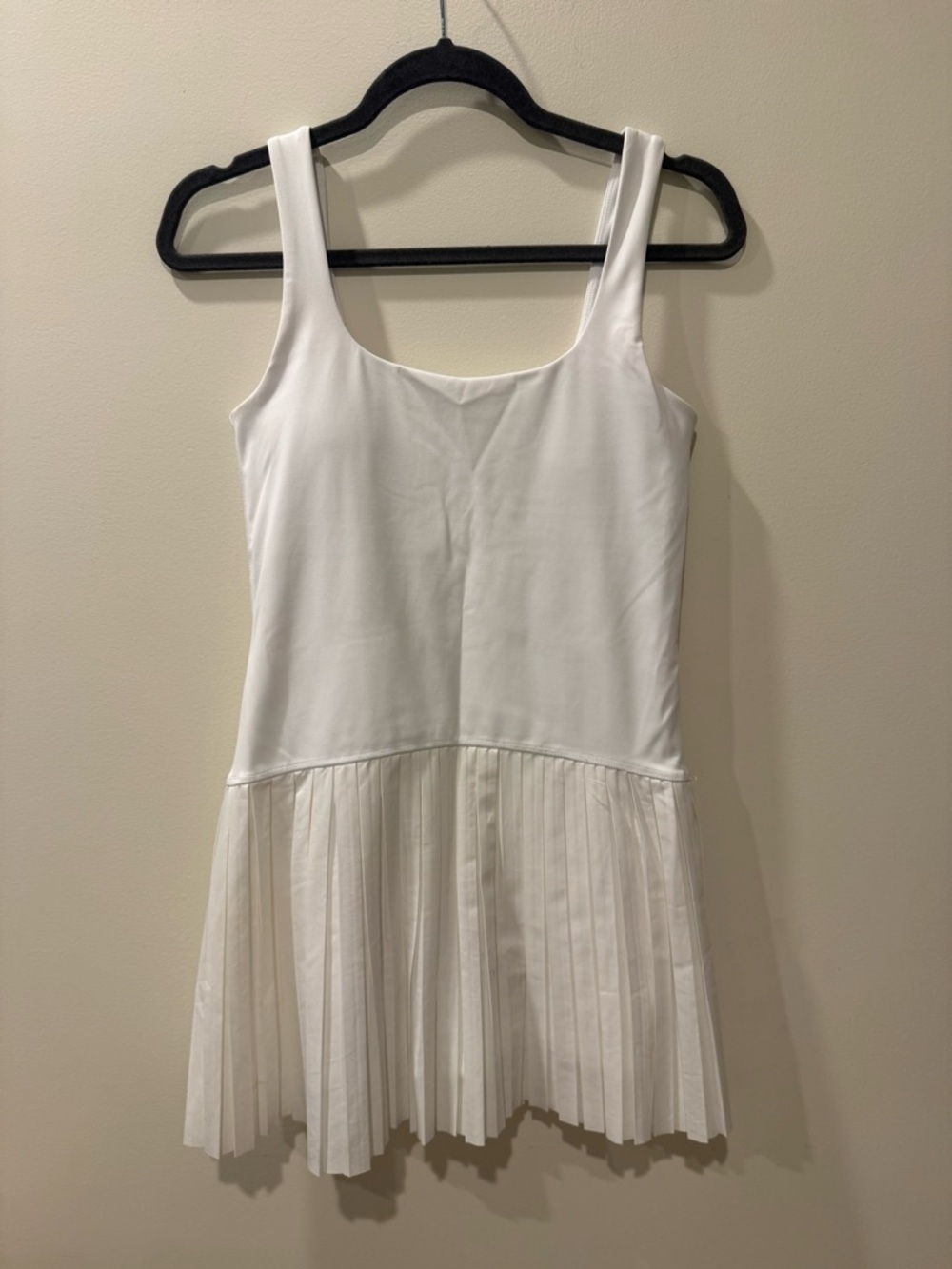 Z Supply White Pleated Mini Dress